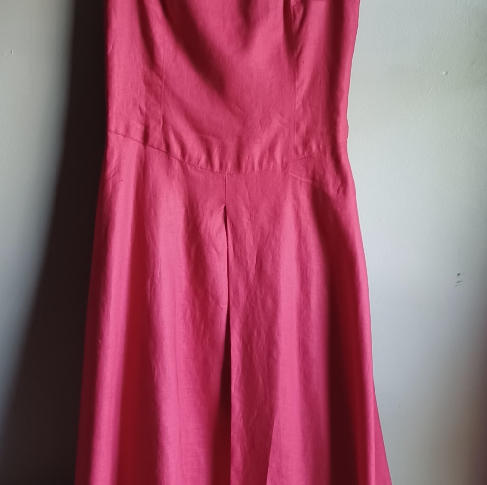 RED LINEN DRESS - Picture 7 of 7